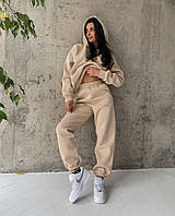 Костюм толстовка oversize + джогери, беж