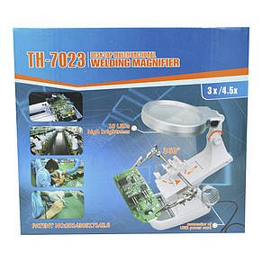 Тримач "тритья рука" HandsKit MG180W2 з LED-підсвіткою 3Х 90 мм, фото 4
