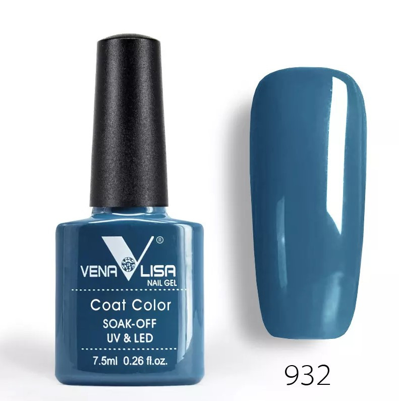 Гель-лак Venalisa No932, 7.5 мл, лазурний