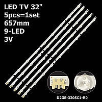 LED подсветка TV 32" 9LED 3V 657mm SHARP D2GE-320SC1-R0 2013SVS32 5pcs=1set