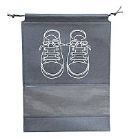 Удобная сумка для обуви 27х36см темно-серая (OK0028_4)
