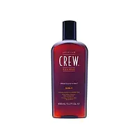 Шампунь (3 В 1) American Crew Shampoo, Conditioner and Body Wash 450мл