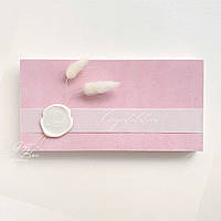 Gift box Venice розовый Конверт для денежного подарка на день рождения женщины, девушки