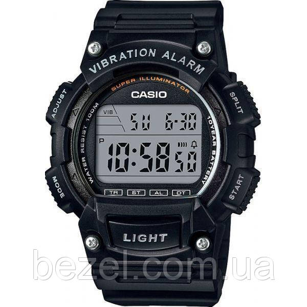 Чоловічий годинник Casio W-736H-1A Vibration Alarm Японські кварцові