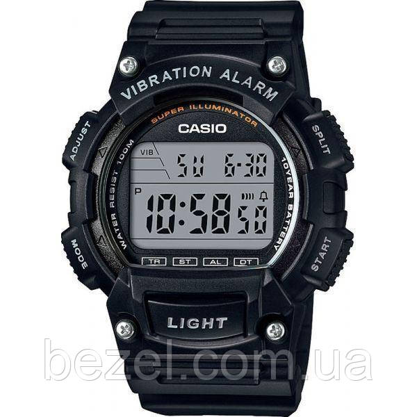 Чоловічий годинник Casio W-736H-1A Vibration Alarm  Японські кварцові