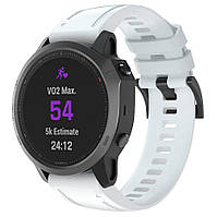 Ремешок Deexe Rhombus Line для часов Garmin c креплением QuickFit 20mm - White