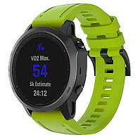 Ремешок Deexe Rhombus Line для часов Garmin c креплением QuickFit 20mm - Green