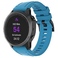 Ремешок Deexe Rhombus Line для часов Garmin c креплением QuickFit 20mm - Blue