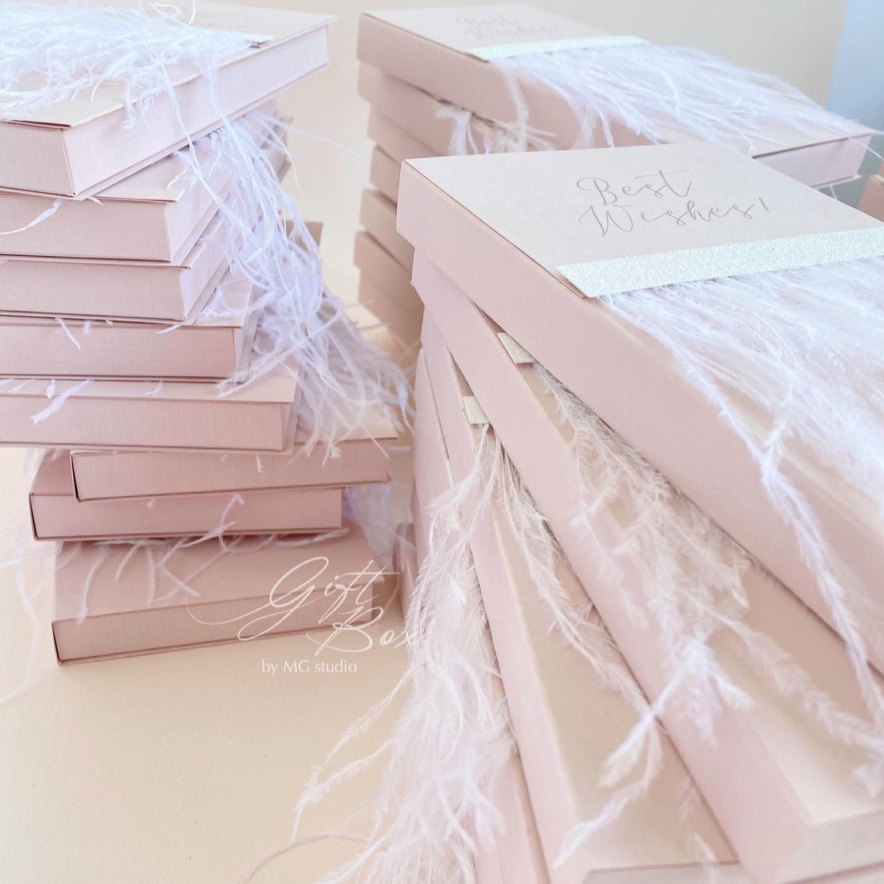 Gift box Princess пудровый Конверт ручной работы на свадьбу, день рожденя, юбилей - фото 8 - id-p1689534444
