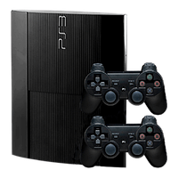 Набір Консоль Sony PlayStation 3 Super Slim Black 500GB Б/У Хороший + Геймпад Бездротовий RMC PlayStation 3 Black Новий