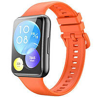 Ремешок Deexe Soft Silicone для Huawei Watch Fit 2 - Orange