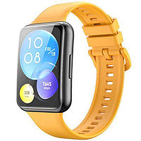 Ремешок Deexe Soft Silicone для Huawei Watch Fit 2 - Yellow