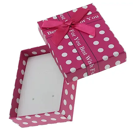 Коробочка прямоугольная картонная подарочная с бантиком под набор размер 8/5/3 см 24 шт в упаковке микс, фото 2