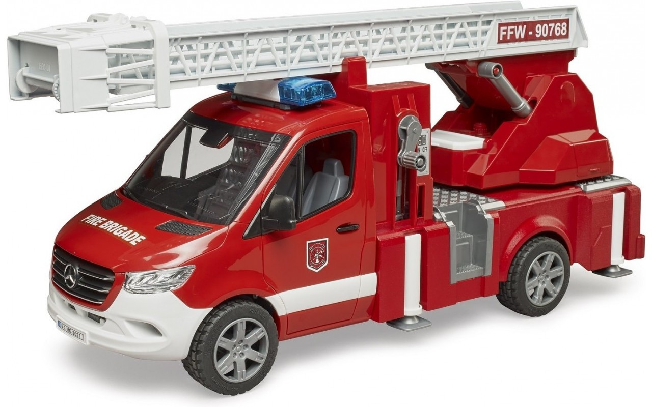 Игрушка Bruder MB Sprinter Пожарная Машина с Лестницей и Помпой (свет и ...