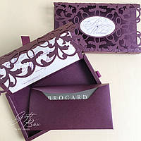 Gift box Afrodita фіолетовий Листівка шикарна з днем народження, на весілля, ювілей