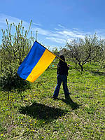 Флаг Украины 140см/90см. качественный