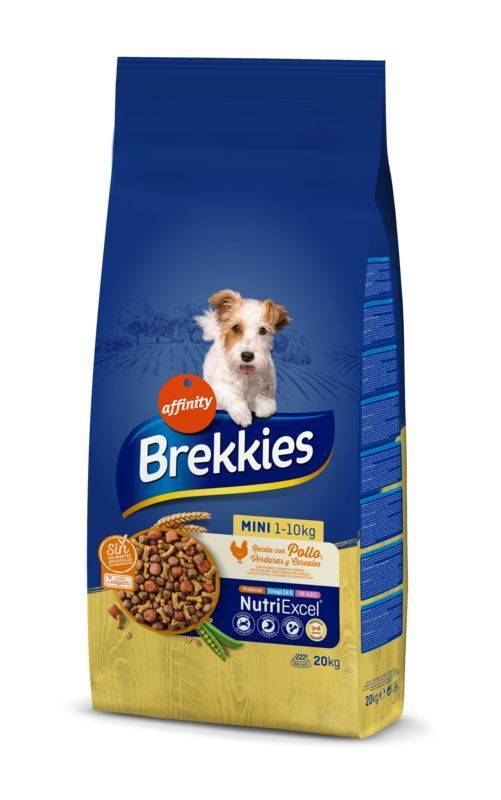 Сухий корм для дорослих собак малих порід Brekkies (Брекіс) Dog Mini Adult з куркою та овочами 20 кг