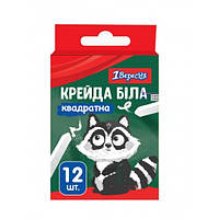 Крейда біла квадратна 12 шт. 1Вересня "Zoo Land"
