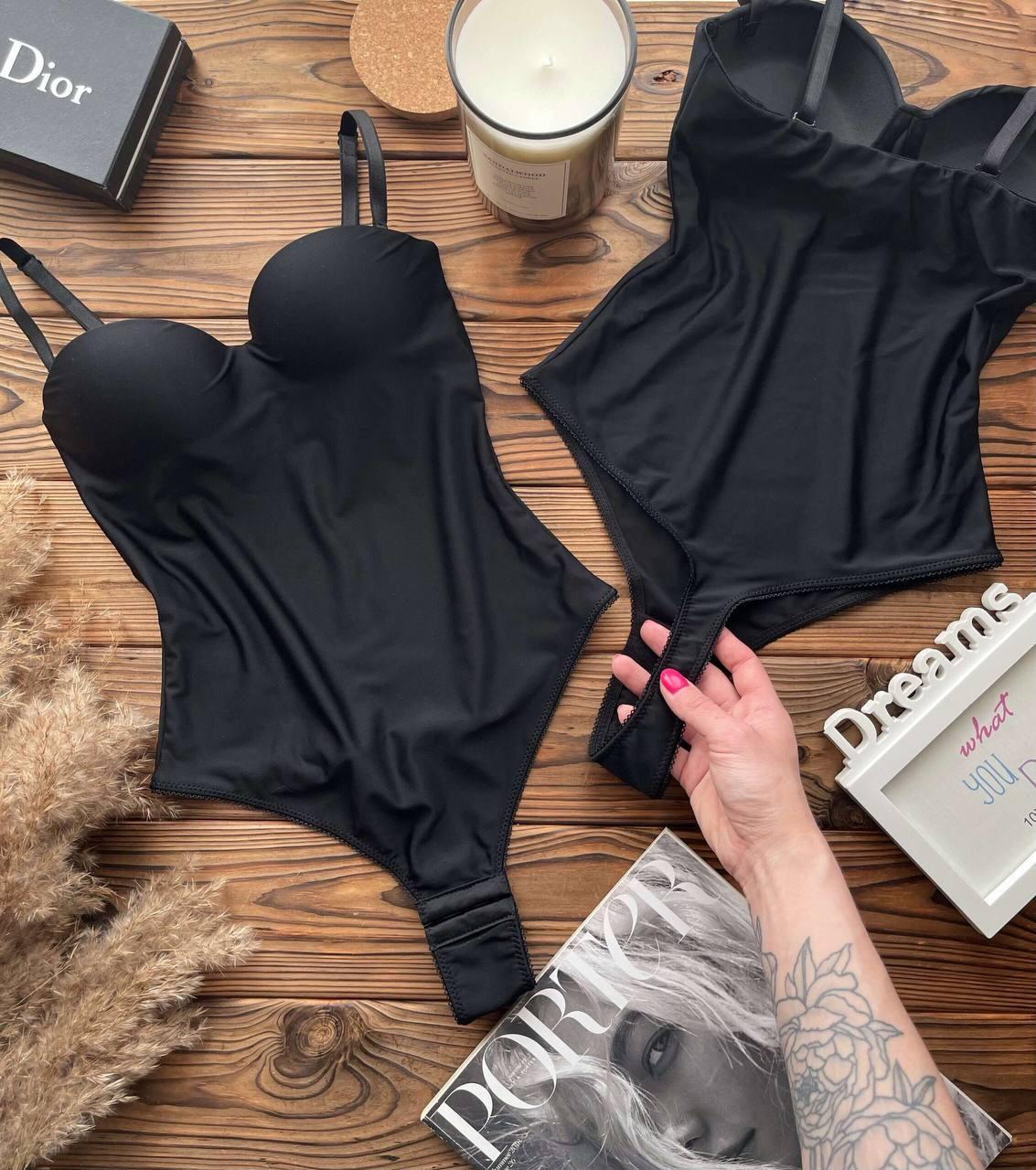 Женское Боди - Стринг Базовое Гладкое Черный — Купить Недорого на Bigl ...