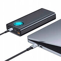 Зовнішній акумулятор (Power Bank) для ноутбука телефону Baseus Amblight Digital Display Quick Charge 65 W 30000mAh Black, фото 10