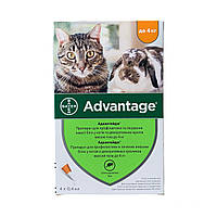 Advantage (Адвантейж) капли от блох для кошек до 4 кг (1 пипетка)