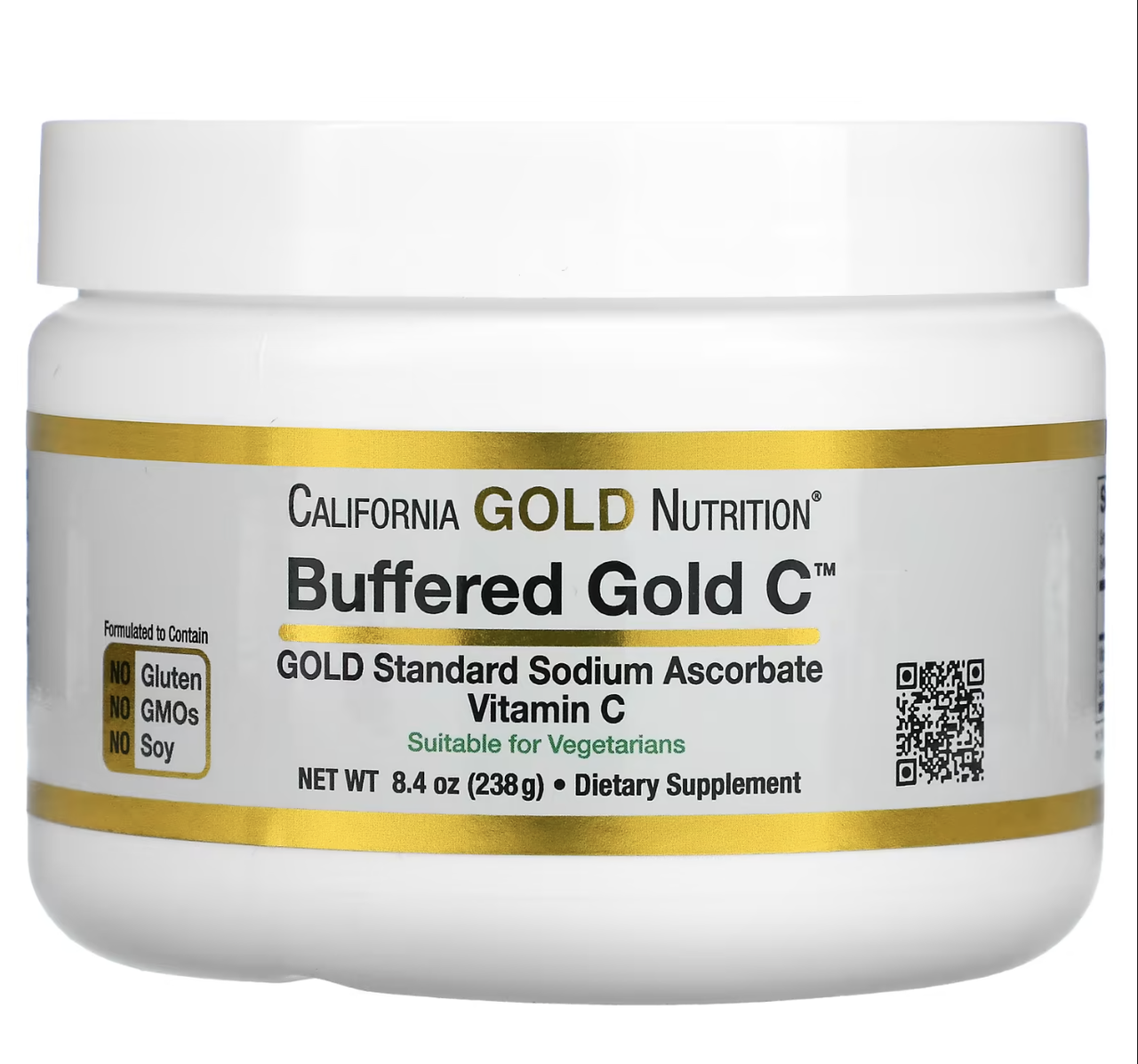 Некислий буферизований вітамін C у формі порошку, Buffered Gold C, California Gold Nutrition