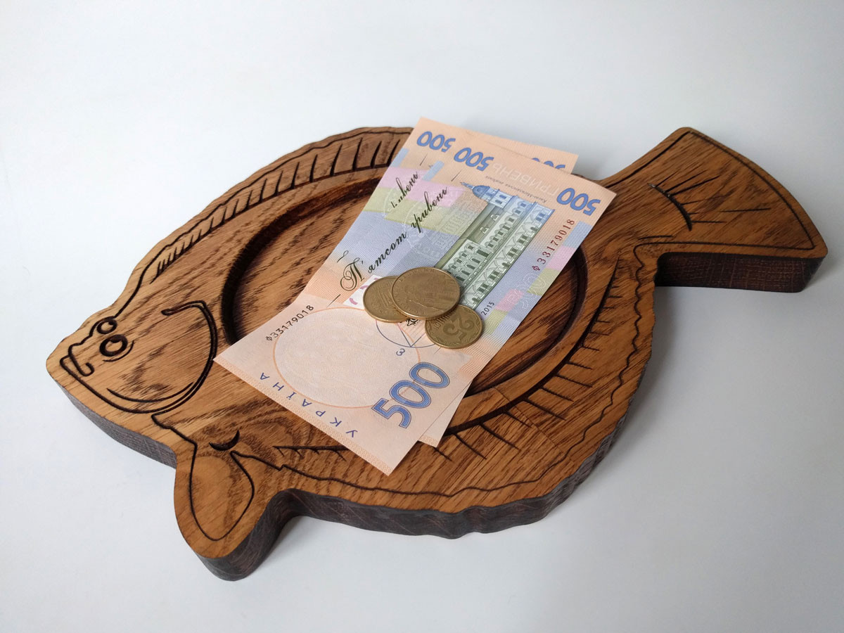 Деревянная монетница "Рыба" - фото 4 - id-p278434480