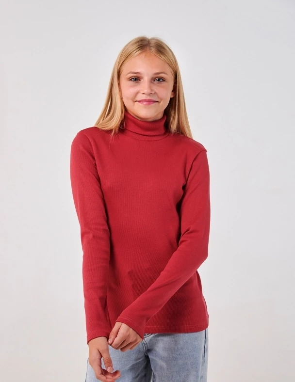 Гольф кашкорс для дівчинки SMIL 114937 Червоно-теракотовий