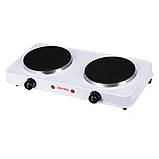 Електрична плита Ertone ERT-MN 200AB 2000 Вт, 2 комфорки (білий), фото 2