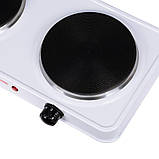 Електрична плита Ertone ERT-MN 200AB 2000 Вт, 2 комфорки (білий), фото 3