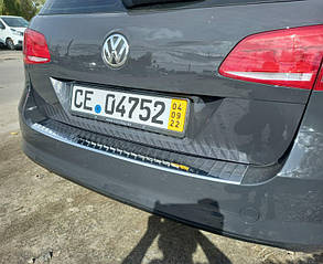 Накладка на задній бампер VW Passat B7 Combi (нержавійка)