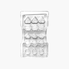 Полікарбонатна форма для шоколаду — Дорогоцінні камені — 15 комірок