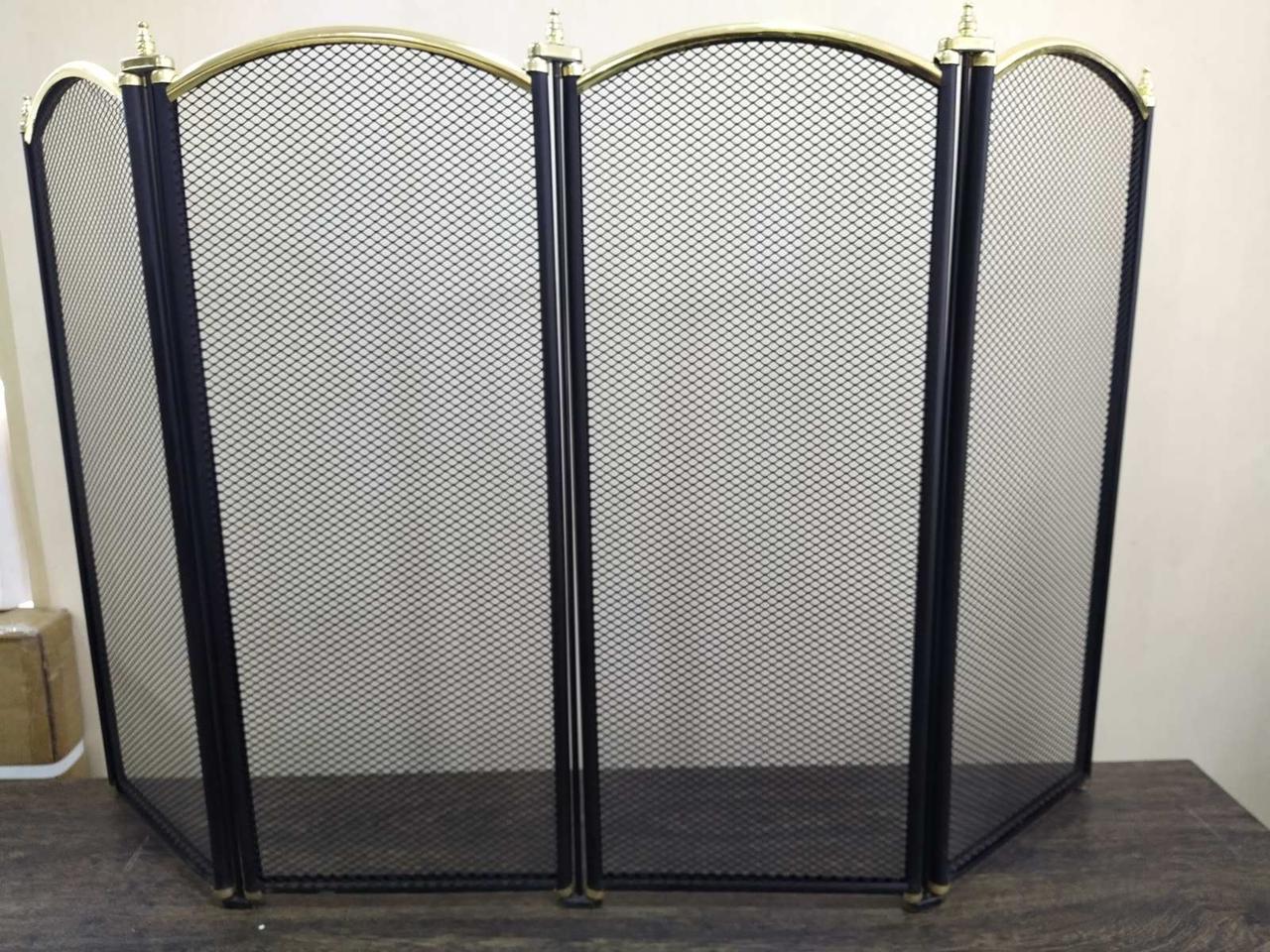 Камінна сітка Bonfire 4РВ (чорно-золота) висота 62см