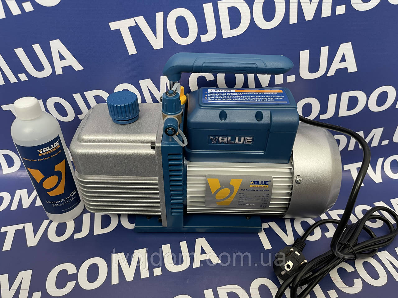 Вакуумний насос VALUE VE-245N (двоступінчастий ,128 л/хв.)