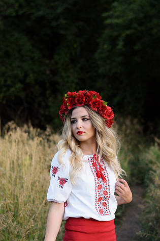 Вишиванка жіноча (домоткане полотно) Діана, фото 1