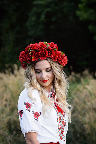 Вишиванка жіноча (домоткане полотно) Діана, фото 3