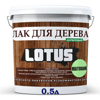 Лак акриловый для дерева LOTUS бесцветный матовый, 0.5 л