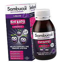 Екстракт чорної бузини дітям Sambucol Black Elderberry Liquid For Kids + Vitamin C 230 мл