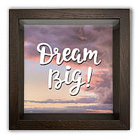 Копілка (скарбничка) "Dream big" коричнева 20*20 см Гранд Презент гпхркп0024ка