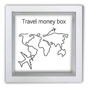 Копілка (скарбничка) "Travel money box" біла 20*20 см Гранд Презент гпхркп0014ба