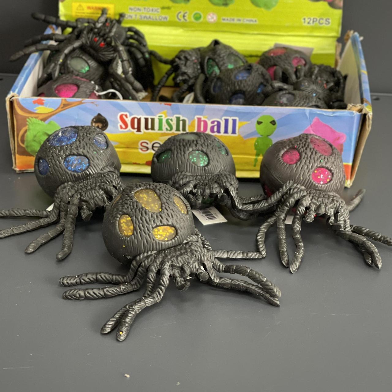 Іграшка антистрес водна "Павук з блискітками", мікс, Игрушка антистресс "Паук", фото 1