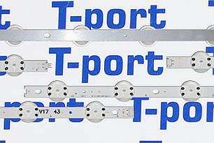 Підсвічування матриці комплект планок LG 43 v17 art3 2867 rev0.3 (2 планки)