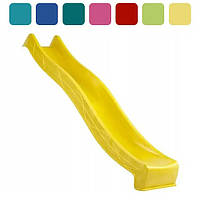 Детская горка пластиковая 3 метра скользкая спуск для детей А0089-2 Желтый