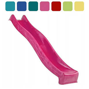 Дитяча гірка пластикова 3 метра слизька спуск для дітей Рожевий