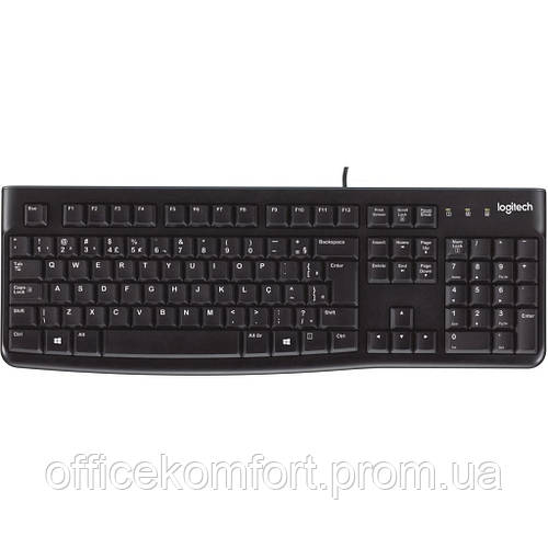 Купити Клавиатура Logitech K120, Black, USB, стандартная, 104 кнопки ...