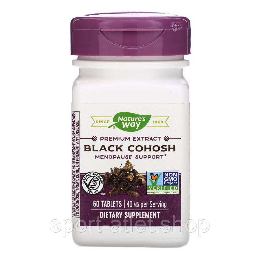 Натуральна добавка Nature's Way Black Cohosh 40 mg, 60 таблеток, фото 1