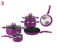 Набор посуды из литого алюминия 10 предметов Royalty Line RL-FM10L Purple