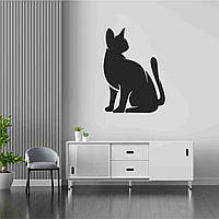 Виниловая интерьерная наклейка декор на стену и обои (стекло, мебель, зеркало, металл) "Кошка (возможен любой