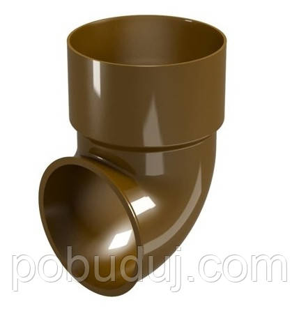 Коліно зливне 87,5° Regenau 100 коричневе, фото 1