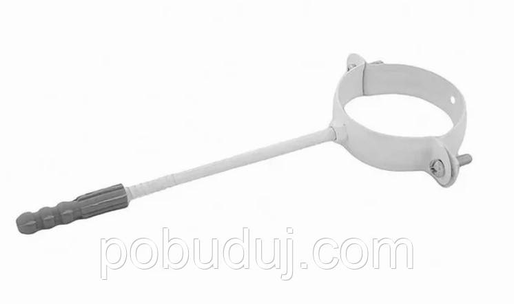 Тримач труби Regenau металевий 100 L100 білий, фото 1